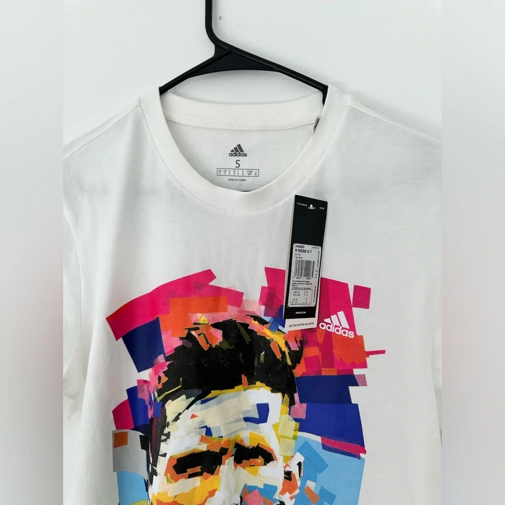New with tags Adidas Messi Football Graphic Men's Tee - Picture 2 of 6